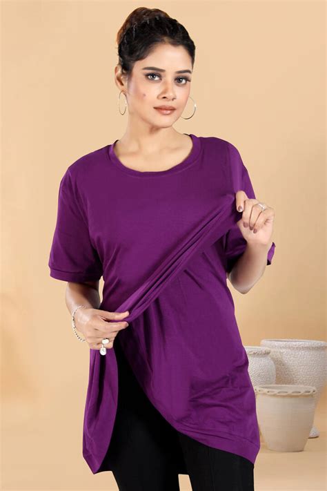 Versatile Purple Cross Over Nursing Top – MomsBae