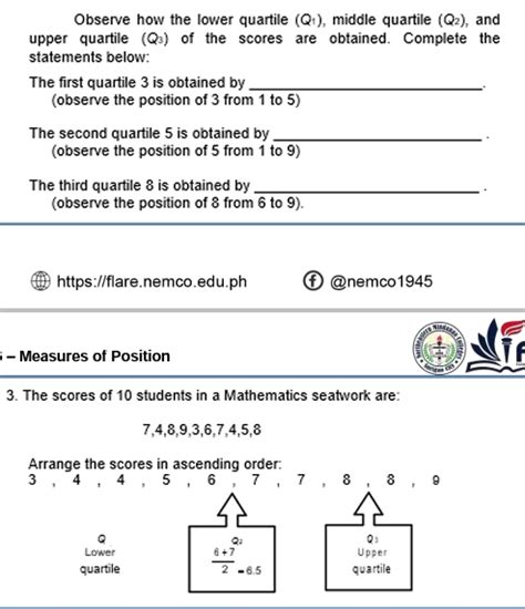 Solved: Observe how the lower quartile (Q_1) , middle quartile (Q_2 ...