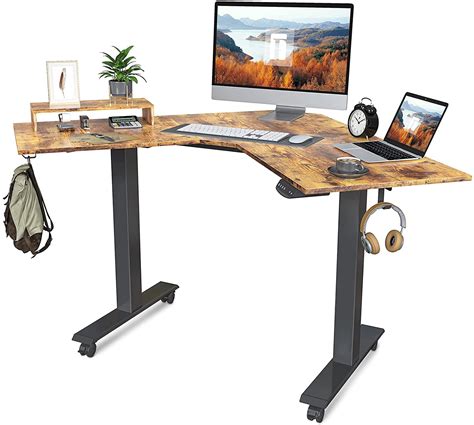 Buy FEZIBO Dual Motor L-Shaped Electric Standing Desk, Height ...