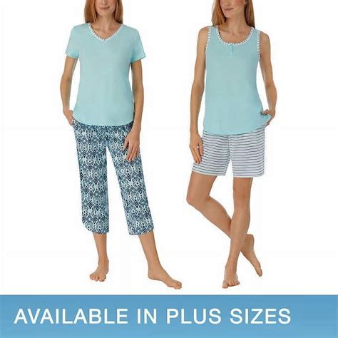 Carole Hochman Ladies' Cotton Fabrication 4-piece Pajamas Set - Walmart.com