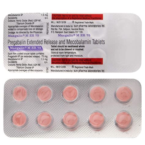 Maxgalin M ER 75 - Strip of 10 Tablets : Amazon.in: Health & Personal Care