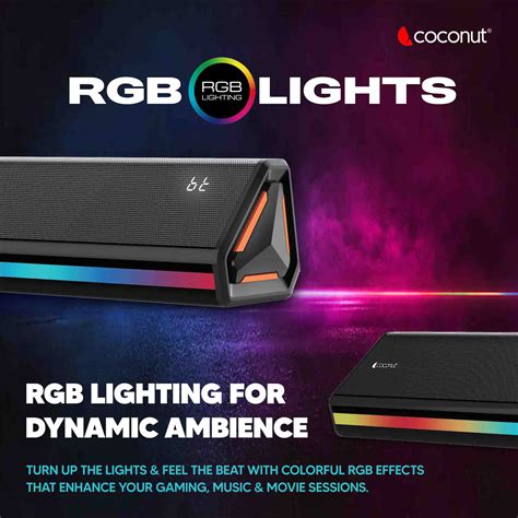 Taylor 300W RGB Sound Bar with 10” Woofer