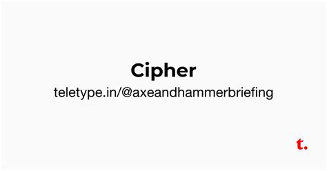 Cipher — Teletype