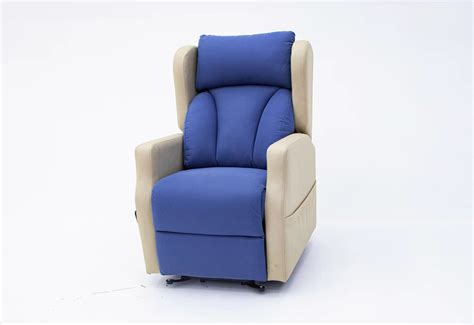 Power Lift Stand-up Recliner Armchair; blue - Tzora