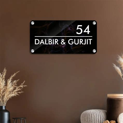 Custom Acrylic Name Plate - Smoke Background Style – Ritwikas