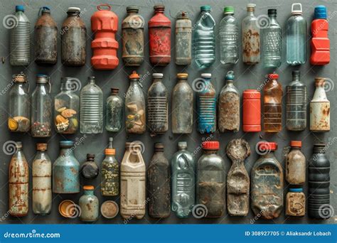 A Large Stack of Old Plastic Bottles for Recycling Stock Image - Image ...