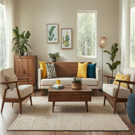 Art Deco Beige Wall Paint Design For Living Rooms