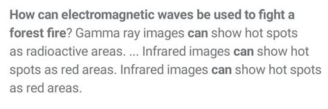 How can electromagnetic waves be used to fight a forest fire? Gamma ray ...