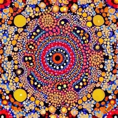 Dot paintings by Aboriginal artists on Craiyon