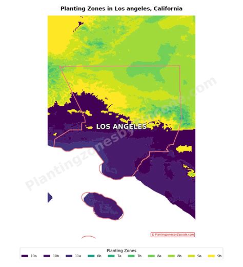 Planting zones in Los Angeles, CA with Map - plantingzonesbyzipcode