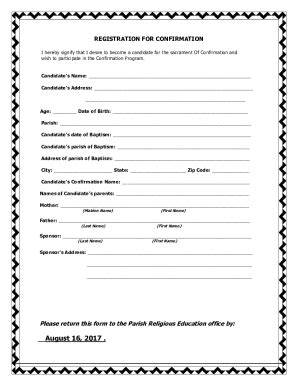 Fillable Online 8 Things You Need to Know About Confirmation - LifeTeen ...