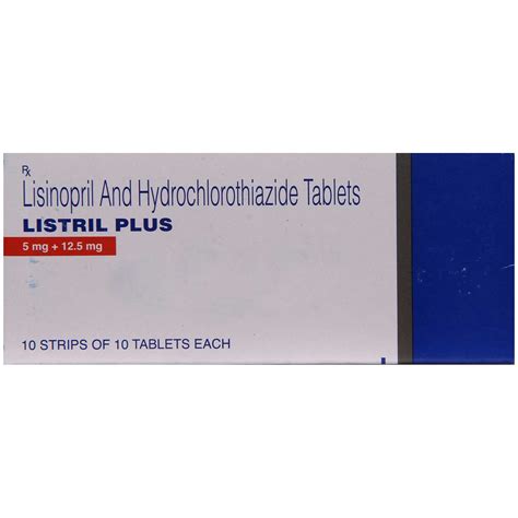 Listril Plus Tablet 10's Price, Uses, Side Effects, Composition ...