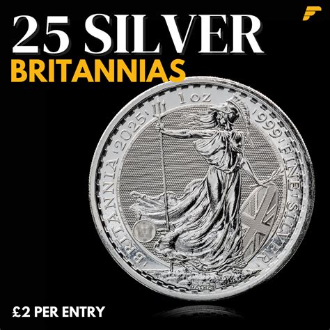 WIN A TUBE OF 25 X SILVER BRITANNIA COINS FROM THE ROYAL MINT or £700 ...