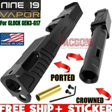 NINEX19 VAPOR Ported Black Barrel Black Nitrd Slide India | Ubuy