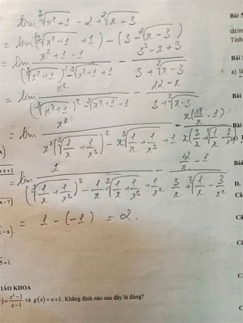 (lim sqrt[3]{x^2+1} - 2 + sqrt[2]{x-3}) - Hoc24