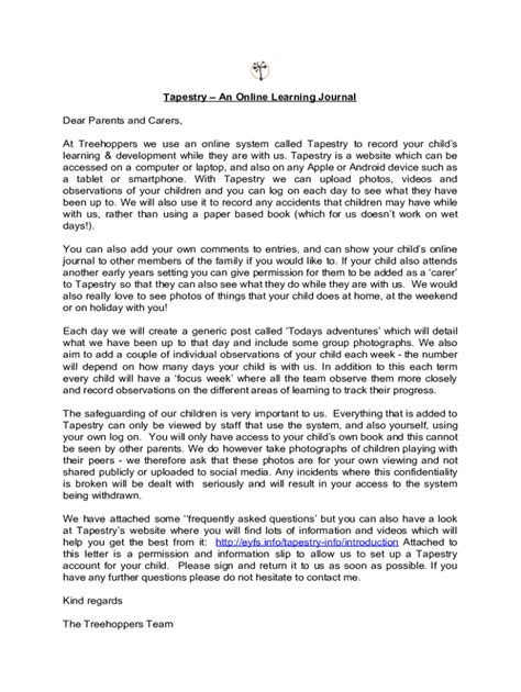 Image result for Tapestry Learning Journal Example