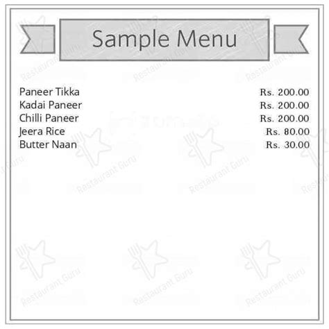 Menu at The Hub Restaurant, Haridwar