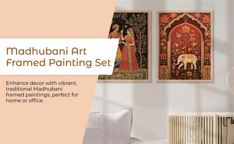 kotart Traditional Indian Wall Art Painting Set of 2 | Rajasthani Folk ...