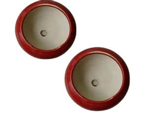oodlesfly Bowl Small Ceramic Pots (RED-PLANT-POTS-PACK of-2) : Amazon ...
