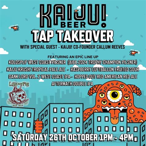 KAIJU x LINK & PIN Tap Takeover!, 18a Railway Street, Woy Woy, NSW ...