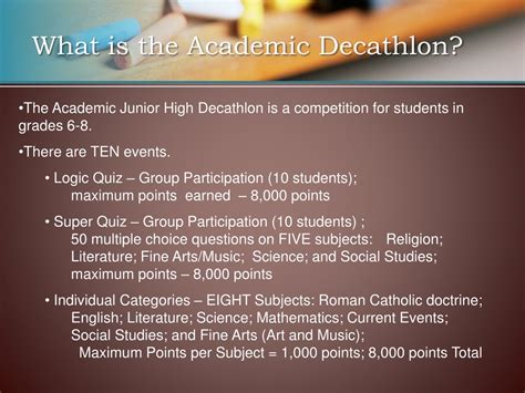 PPT - Academic Decathlon PowerPoint Presentation, free download - ID ...