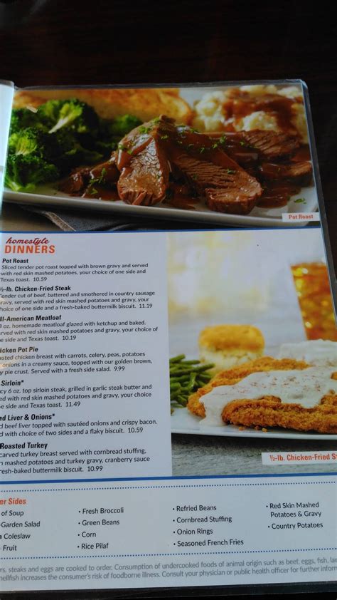 Menu at Village Inn restaurant, Titusville