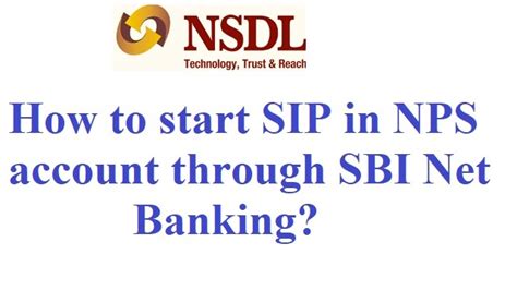 How to start SIP in NPS through SBI net banking?