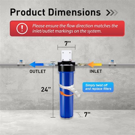 iSpring WGB12B Single Stage Whole House Water Filter Single-stage 15 ...