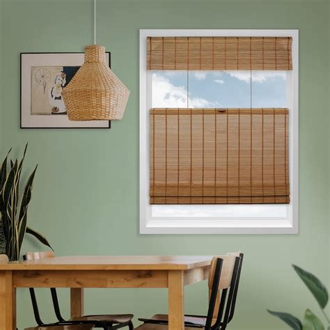 Amazon.com: CHICOLOGY Top Down Bottom Up Cordless Bamboo Blinds, Roman ...