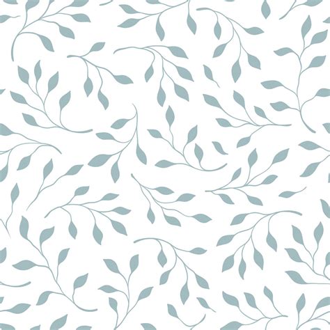 Living Room Wallpaper - Pattern of leaves on a white background ...