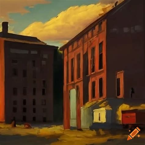 An abandoned factory in the mid west america in the style of edward ...