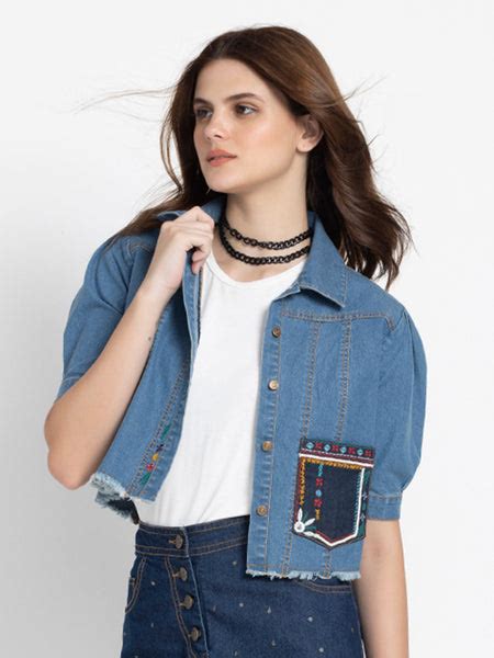 Denim Crop Shirt | Shirts for women – Shaye India