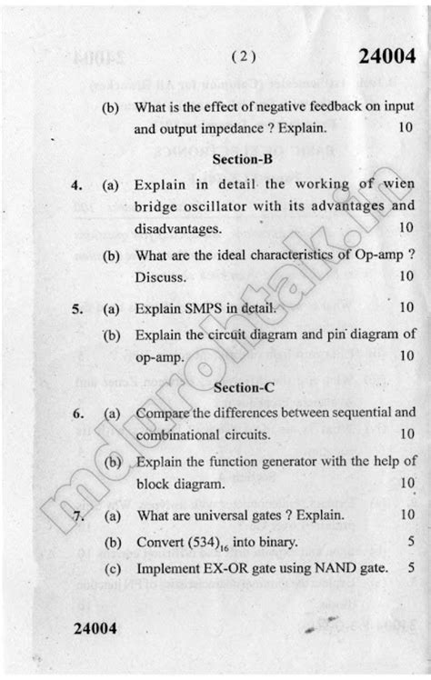 Electrical Technology - Question Paper - B.Tech. 1st year - December 2019