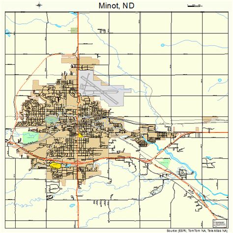 Minot North Dakota Street Map 3853380