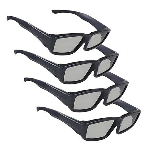 QuickHaven 4 Piece 3D Glasses for 3D Movies Set, 3D Goggles for 3D ...