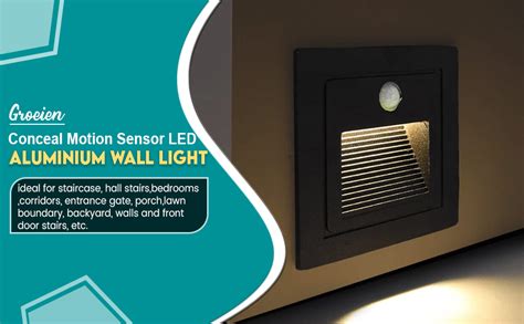 Groeien 3W LED IP65 Grade Waterproof Outdoor/Indoor Conceal Motion ...