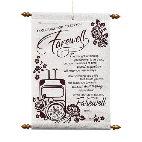 Natali Traders Farewell Gift Scroll Card - Farewell Gift for Colleagues ...