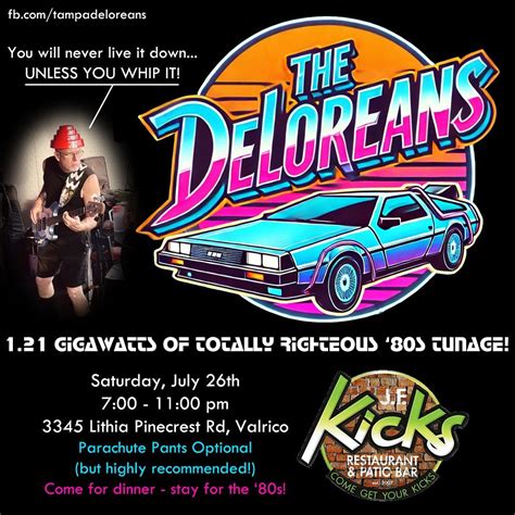 80s Party with The DeLoreans and DJ Vic, 3345 Lithia Pinecrest Rd ...
