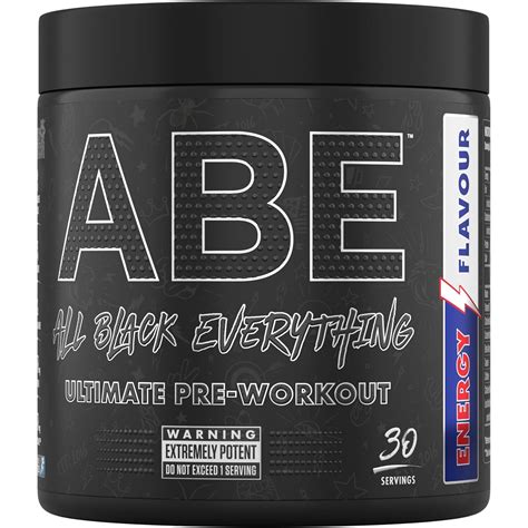 APPLIED NUTRITION ABE All Black Everything Pre-Workout ENERGY FLAVOUR ...