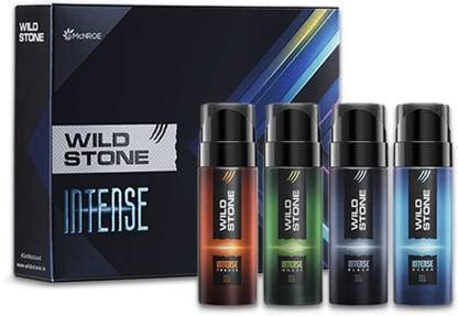 Wild Stone Intense No Gas Deo Travel Pack with Black, Ocean, Trance ...