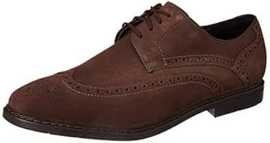 Buy Clarks Men Dark Brown Nub Leather Formal Shoes-7 UK (41 EU ...
