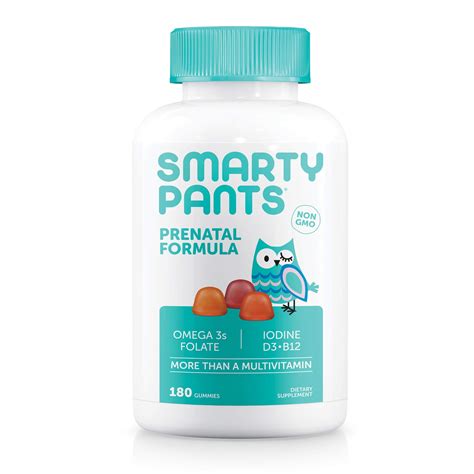 SmartyPants Prenatal Formula Daily Gummy Multivitamin: Vitamin C, D3 ...