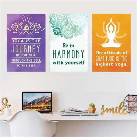 Yoga Quotes Frame Poster for Wall Decor – Chaka Chaundh
