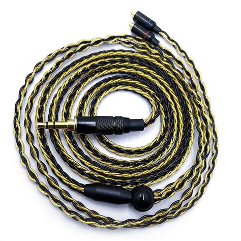 RY C2 8 Core MMCX Upgrade Cable for IEM 3.5mm Plug Oxygen Free Copper ...