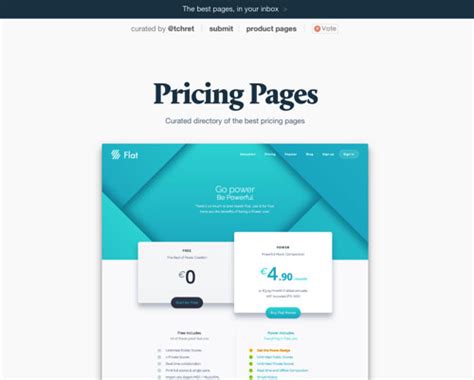 分享各种报价表单页面设计的网站：Pricing Pages | 设计达人