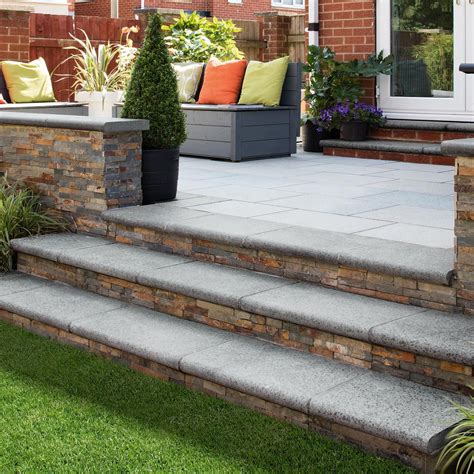 Granite Eclipse Garden Steps | Garden steps, Patio garden design, Patio ...