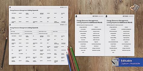 GCSE Linking Keywords: Energy Resource Management