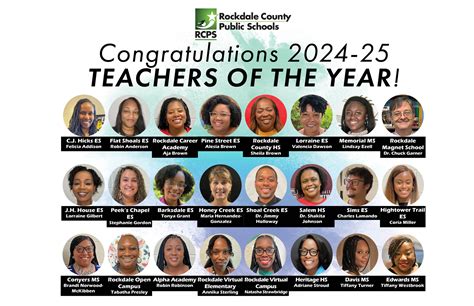 Rockdale County Public Schools announces 2024-2025 Teachers of the Year ...