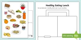 Weekly Healthy Eating Chart for Children (teacher made)