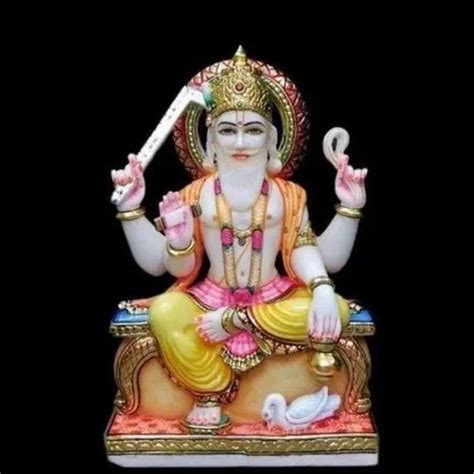 Marble Religious Statue - Marble Vishwakarma Statue Retailer from Jaipur